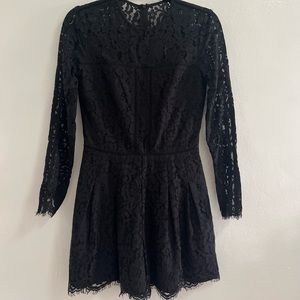 Cynthia Rowley black lace romper